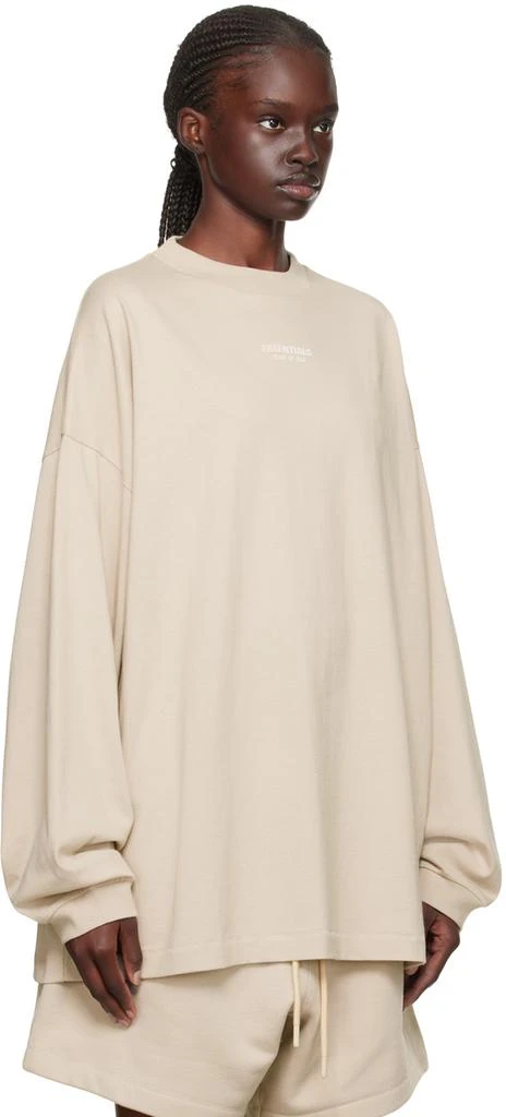 商品Essentials|Taupe Crewneck Long Sleeve T-Shirt,价格¥421,第2张图片详细描述