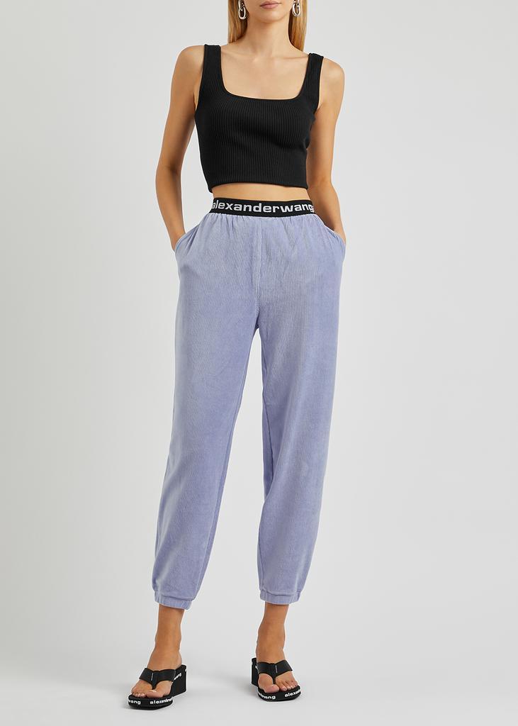 商品Alexander Wang|Blue stretch-corduroy trousers,价格¥2610,第6张图片详细描述