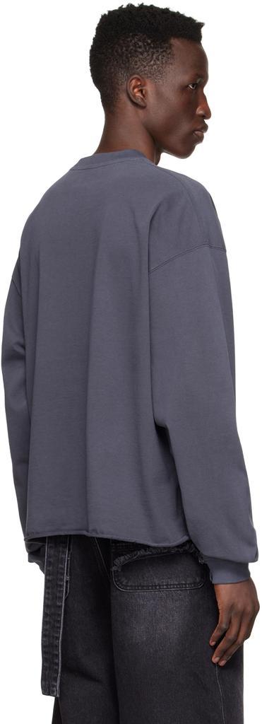 商品We11done|Gray Cotton Long Sleeve T-Shirt,价格¥2083,第5张图片详细描述