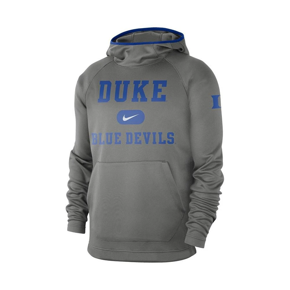 商品NIKE|Men's Gray Duke Blue Devils Basketball Spotlight Performance Raglan Pullover Hoodie,价格¥358,第2张图片详细描述