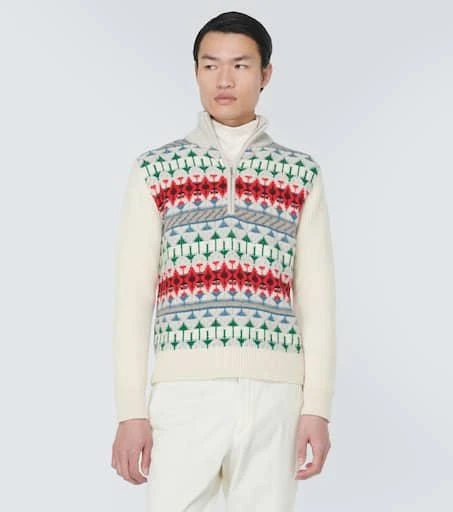 商品Loro Piana|Noel费尔岛羊绒半拉链毛衣,价格¥25462,第3张图片详细描述