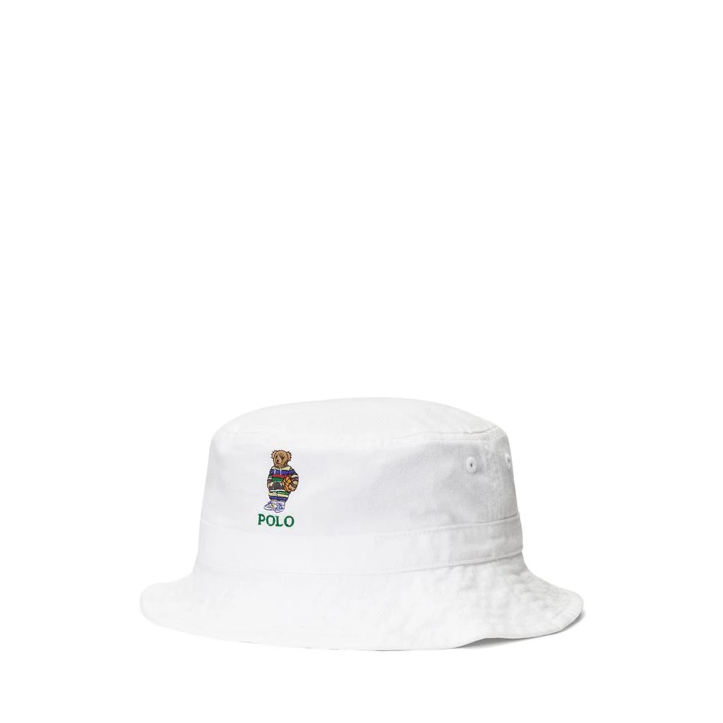 商品Ralph Lauren|Polo Bear Cotton Twill Bucket Hat (Big Kids),价格¥210,第1张图片