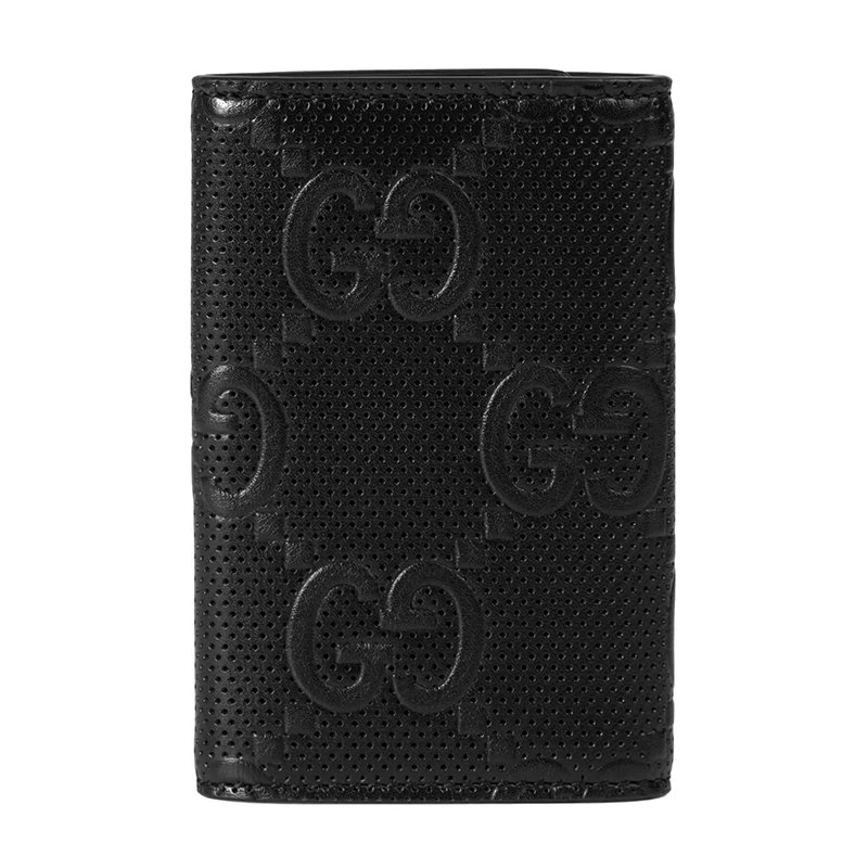 商品Gucci|【预售3-7天】GUCCI/古驰 2021秋冬 男士黑色GG印花压纹皮革钥匙包6255651W3AN1000,价格¥2843,第4张图片详细描述