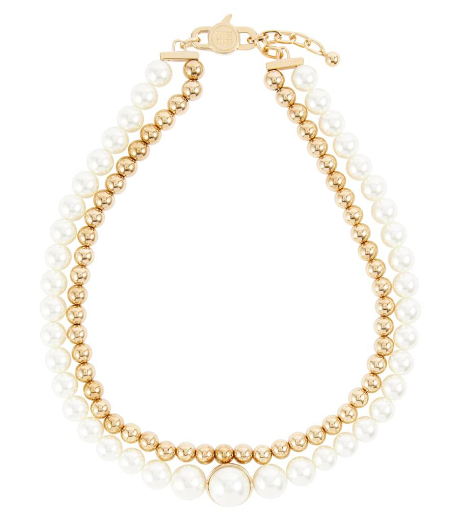 Faux pearl necklace商品第1张图片规格展示