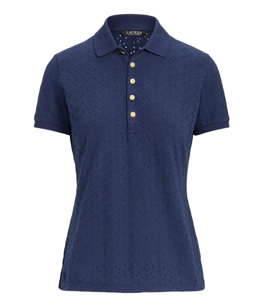 商品Ralph Lauren|Eyelet Jersey Polo Shirt,价格¥302,第5张图片详细描述