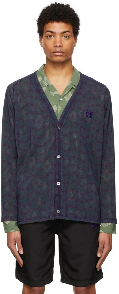 商品Needles|Purple & Green Mesh Cardigan,价格¥2123,第1张图片