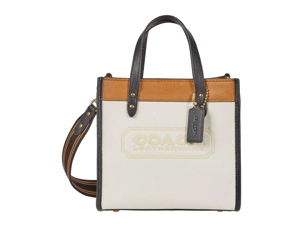 商品Coach|Color-Block Leather Coach Badge Field Tote 22,价格¥2902,第1张图片