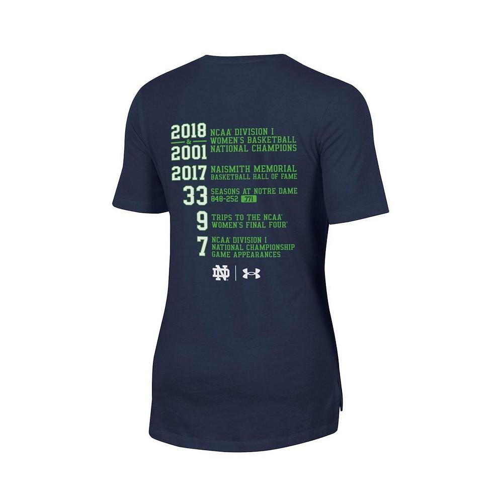 商品Under Armour|Women's Navy Notre Dame Fighting Irish Muffet McGraw Legend T-shirt,价格¥257,第5张图片详细描述