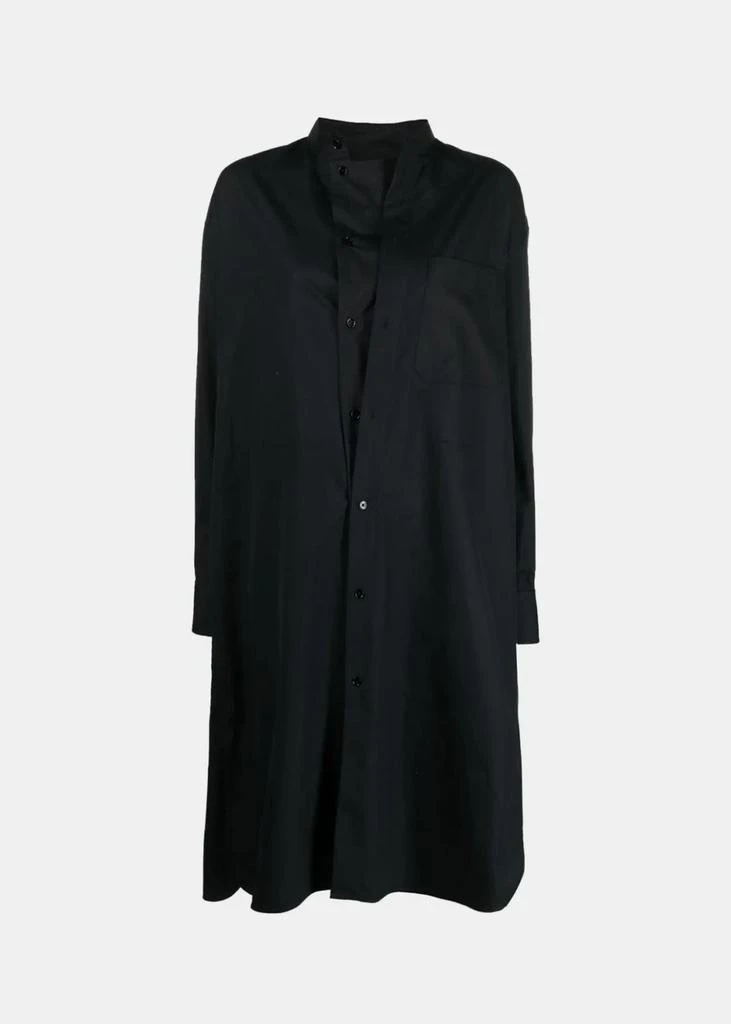 商品Lemaire|Lemaire Black Officer Collar Shirt Dress,价格¥3317,第1张图片