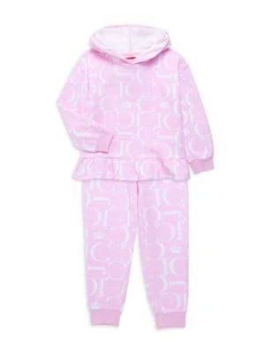 商品Juicy Couture|​Little Girl’s 2-Piece Fleece Peplum Hoodie & Pants Set,价格¥250,第1张图片