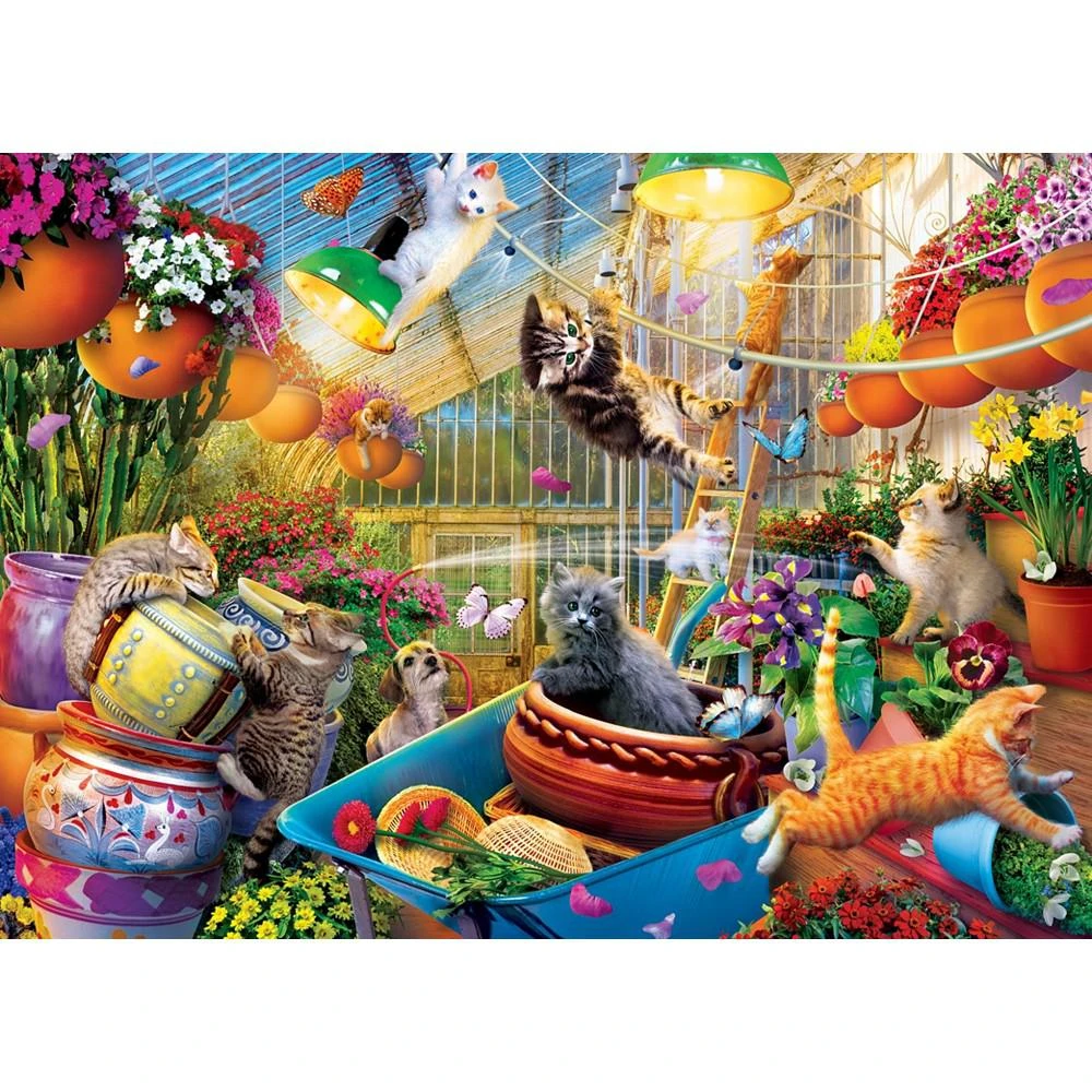 商品MasterPieces Puzzles|Seek & Find - Greenhouse Gone Wild 1000 Piece Adult Jigsaw Puzzle,价格¥164,第3张图片详细描述