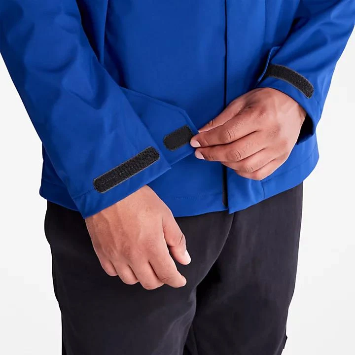 Water-Repellent Hooded Jacket for Men in Blue 商品
