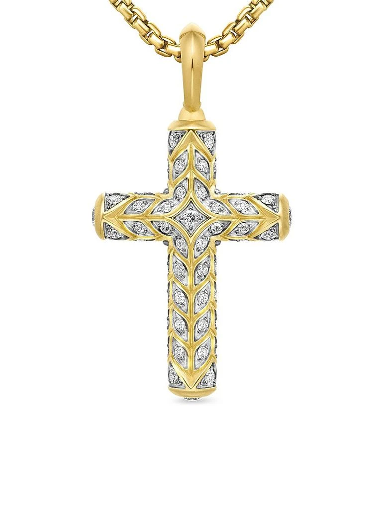 商品David Yurman|Chevron Cross Pendant in 18K Yellow Gold,价格¥62873,第5张图片详细描述