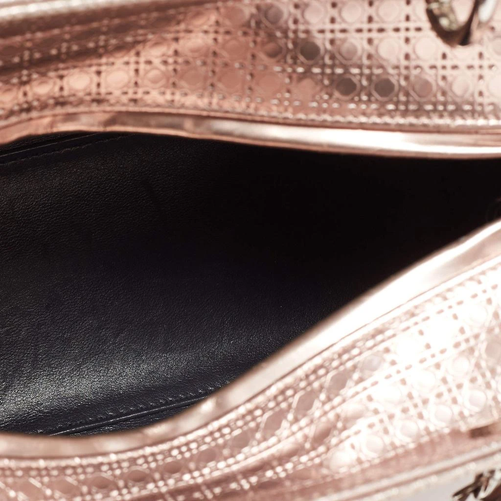 Dior Metallic Rose Gold Micro Cannage Laminated Leather Medium Lady Dior Tote 商品