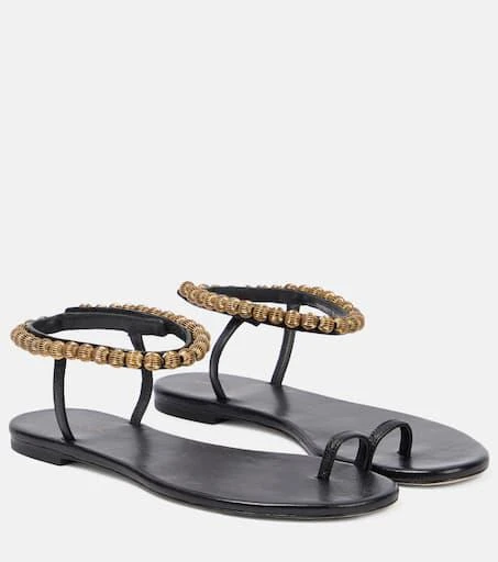 商品Tory Burch|Capri embellished leather sandals,价格¥1470,第1张图片