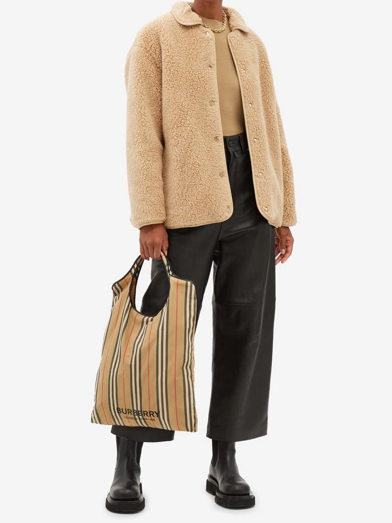 商品Burberry|Icon-stripe recycled-fibre tote bag,价格¥2856,第3张图片详细描述