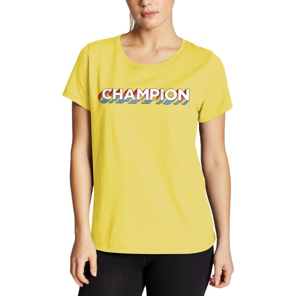 Champion Womens Crewneck Knit Graphic T-Shirt商品第1张图片规格展示