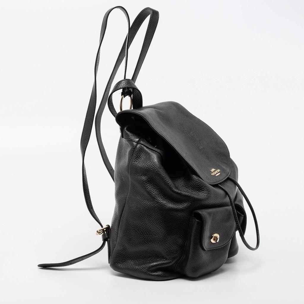 商品[二手商品] Coach|Coach Black Leather Billie Backpack,价格¥1765,第5张图片详细描述