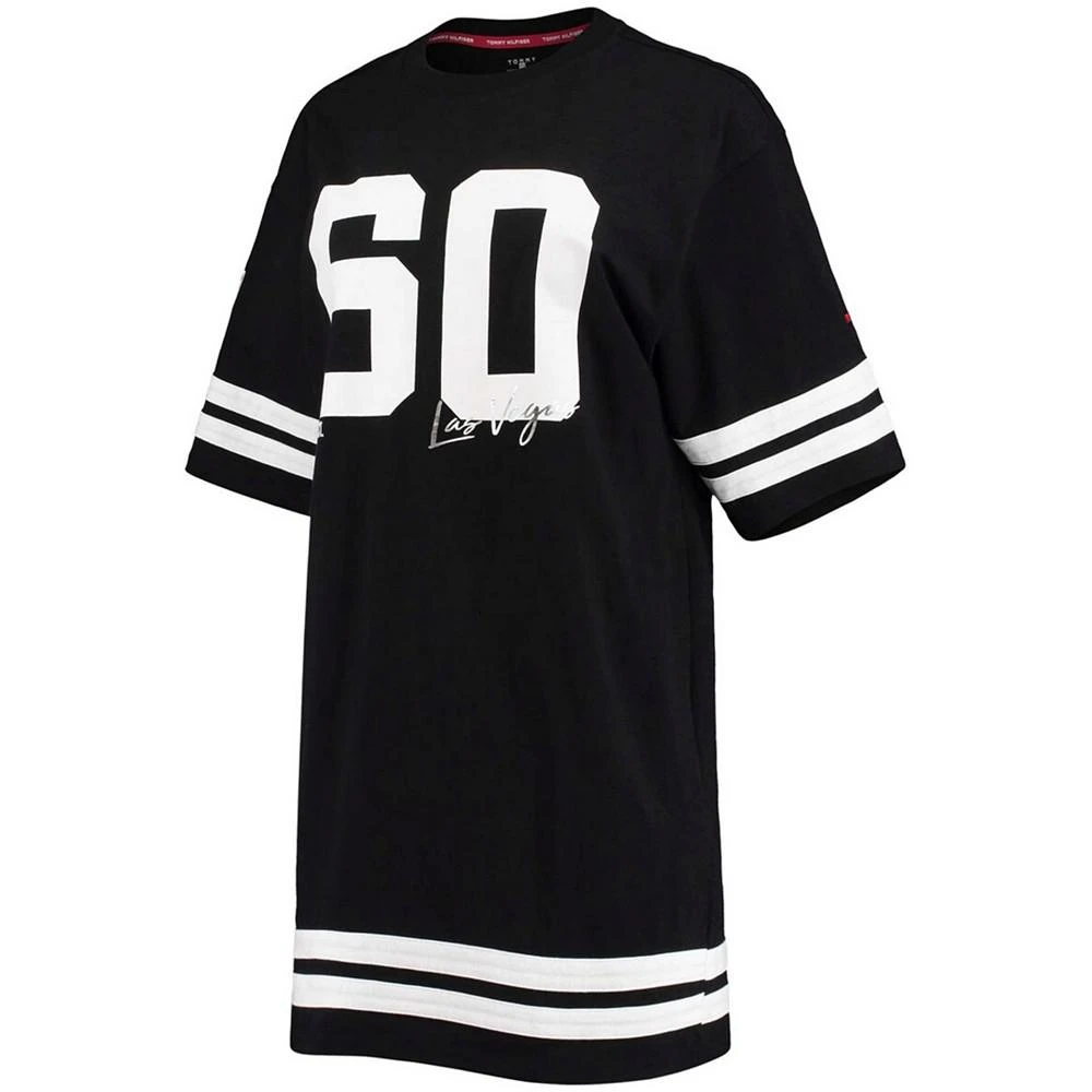 商品Tommy Hilfiger|Women's Black Las Vegas Raiders Clair Half-Sleeve Dress,价格¥355,第2张图片详细描述