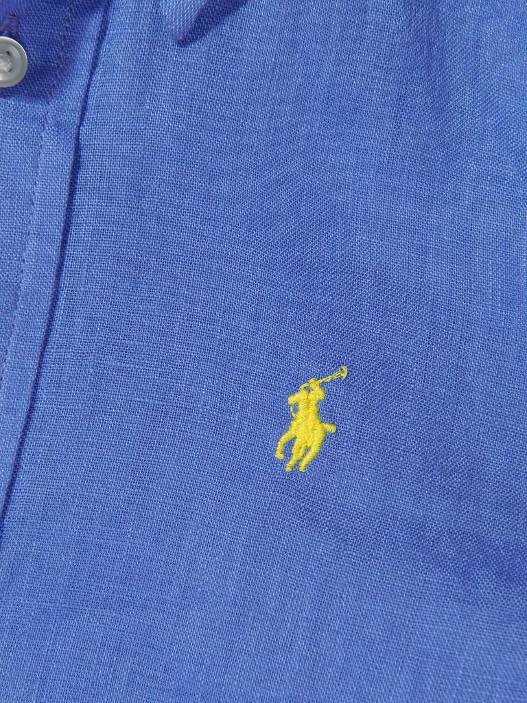 商品Ralph Lauren|Boys Linen Logo Shirt in Blue,价格¥754-¥850,第3张图片详细描述