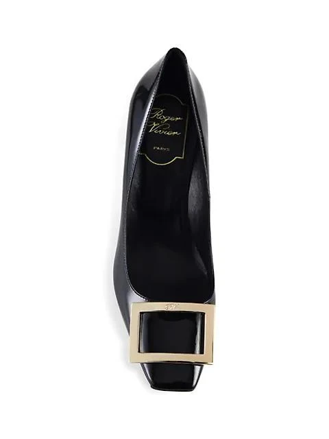 商品Roger Vivier|Decollete Trompette 真皮方扣鞋,价格¥5819,第5张图片详细描述