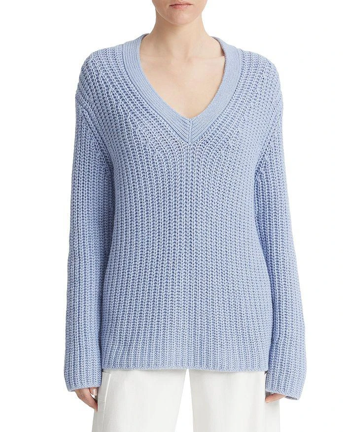 商品Vince|Chunky Shaker Stitch V Neck Sweater,价格¥998,第1张图片