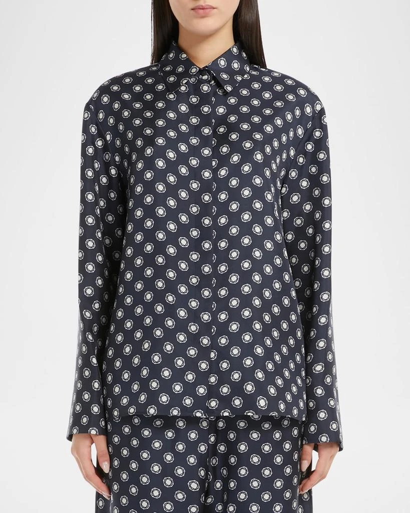 商品Max Mara|Urna Medallion-Print Silk Shirt,价格¥3676,第3张图片详细描述