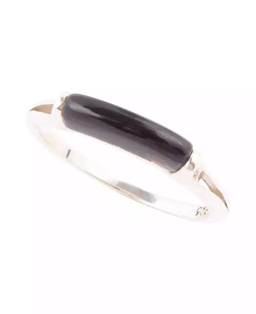 商品Barse|Bar None Sterling Silver and Onyx Ring,价格¥467,第1张图片