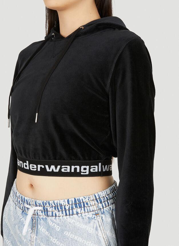 商品Alexander Wang|Corduroy Hooded Sweatshirt in Black,价格¥1973,第7张图片详细描述