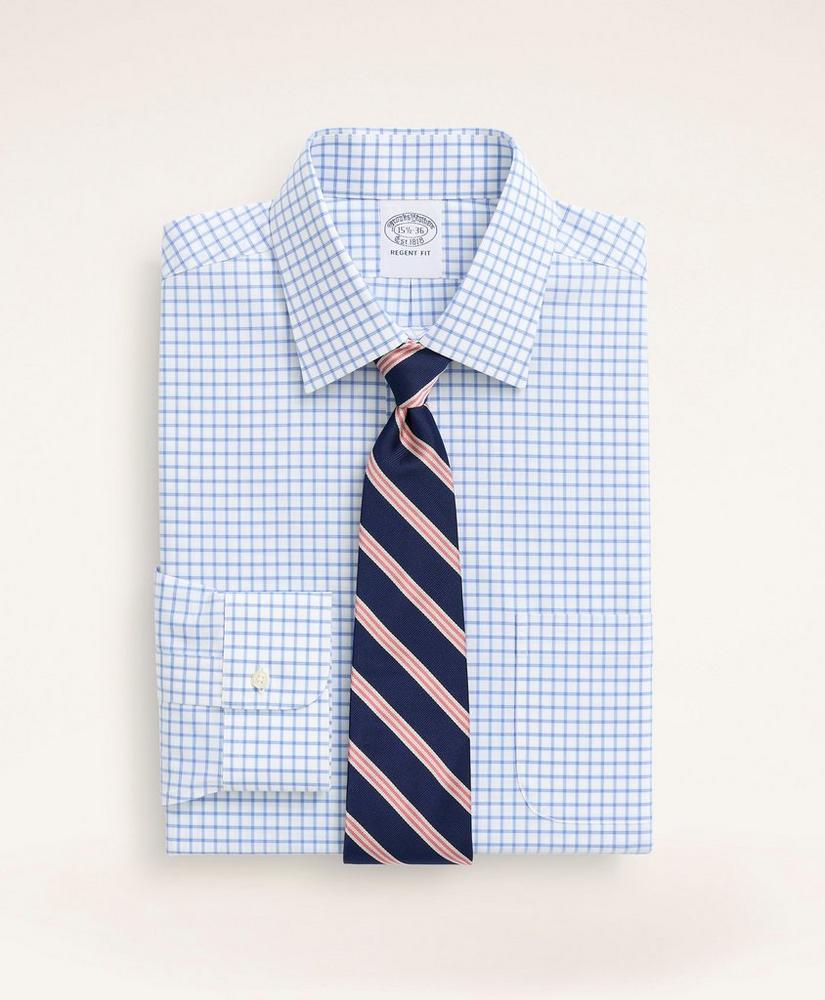 商品Brooks Brothers|Stretch Regent Regular-Fit Dress Shirt, Non-Iron Poplin Ainsley Collar Check,价格¥880,第1张图片