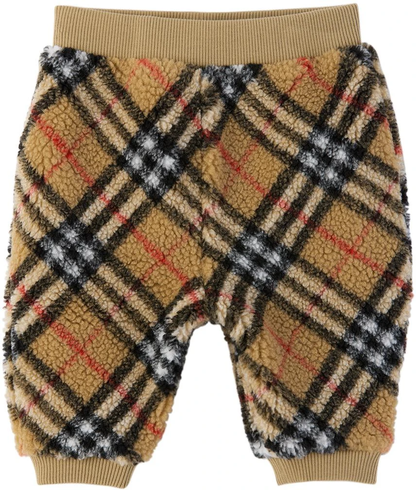 商品Burberry|驼色格纹婴儿长裤,价格¥3211,第1张图片