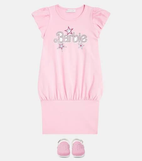 商品MONNALISA|Embellished slingback clogs,价格¥1196,第2张图片详细描述