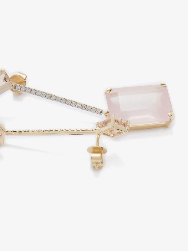 商品MATEO|Diamond, rose quartz & 14kt gold earrings,价格¥17597,第3张图片详细描述