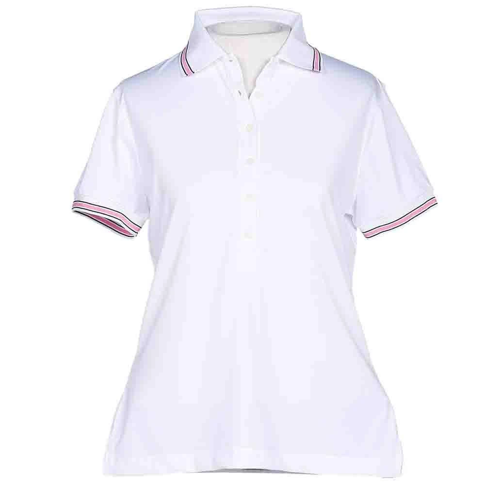 商品Page & Tuttle|Stripe Trim Short Sleeve Polo Shirt,价格¥493,第1张图片