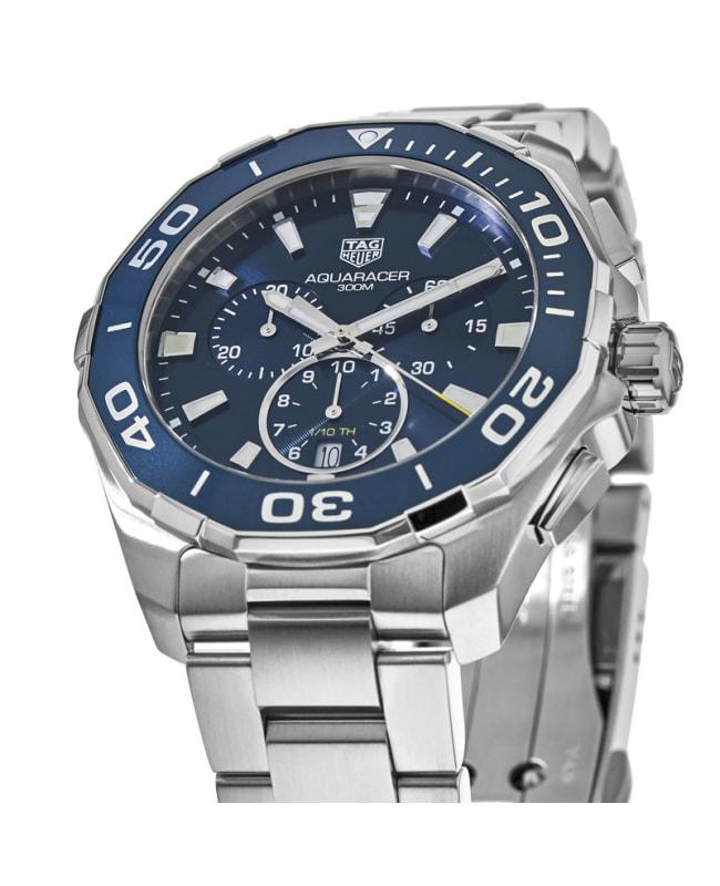 Tag Heuer Aquaracer 300M Chronograph Blue Dial 43mm Steel Men's Watch CAY111B.BA0927商品第2张图片规格展示