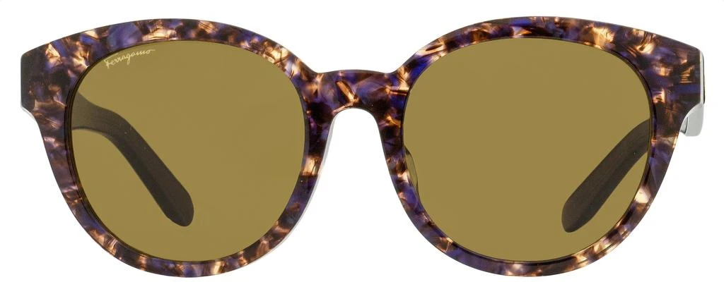 商品Salvatore Ferragamo|Salvatore Ferragamo Women's Oval Sunglasses SF884SA 542 Voilet Havana 53mm,价格¥582,第2张图片详细描述