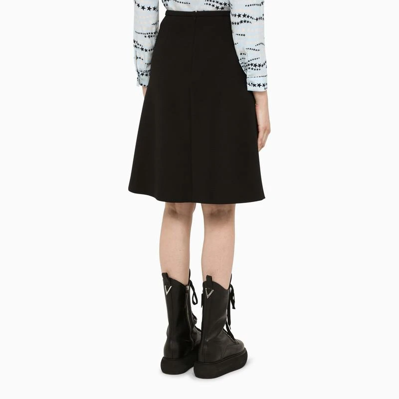 商品RED Valentino|Black flared skirt with bow,价格¥1236,第4张图片详细描述