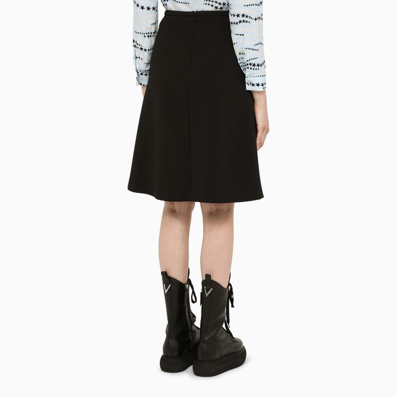 商品RED Valentino|Black flared skirt with bow,价格¥1700,第6张图片详细描述