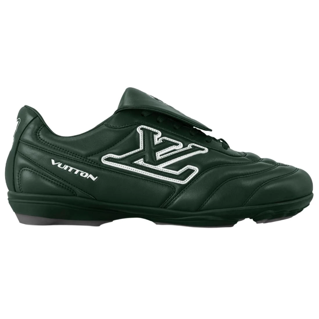 商品[国内直发] Louis Vuitton|LV Footprint Soccer 2025春夏男士系列 足球鞋 小牛皮 圆头系带 低帮 生活休闲鞋 男款 绿色,价格¥19748,第3张图片详细描述