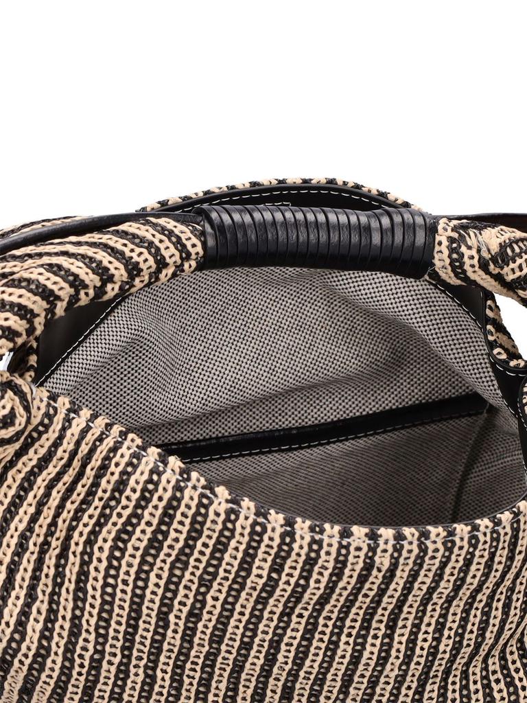 Jetson Striped Fabric & Leather Bag商品第5张图片规格展示