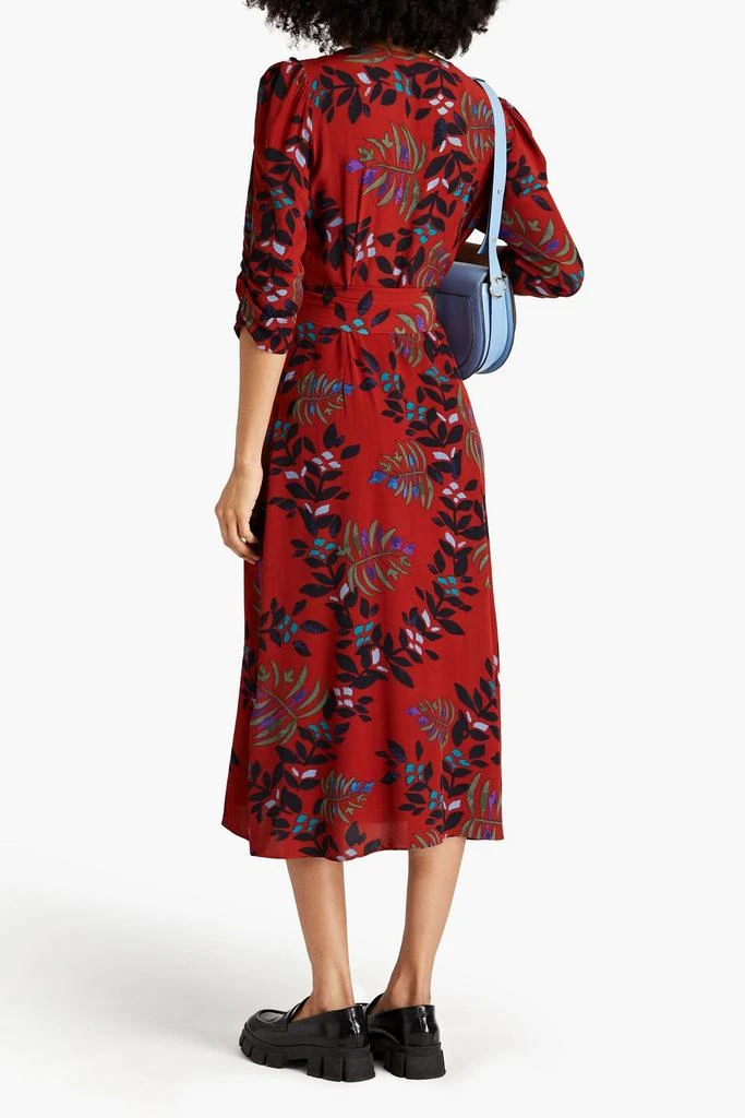 商品ba&sh|Crissy belted floral-print satin midi wrap dress,价格¥1418,第3张图片详细描述