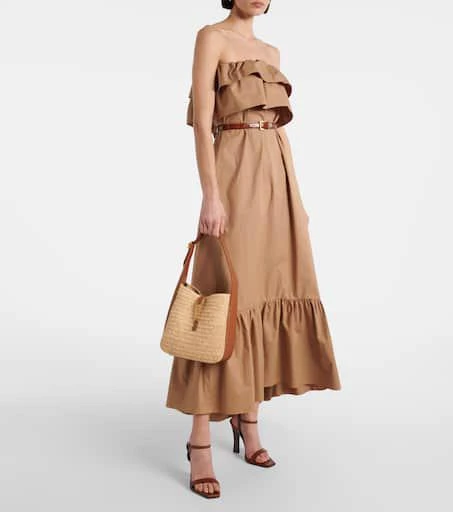商品Yves Saint Laurent|Le 5 à 7 Small raffia shoulder bag,价格¥18517,第5张图片详细描述