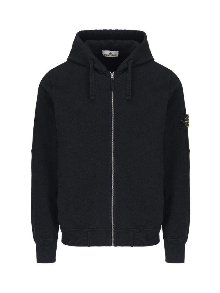 商品Stone Island|Stone Island Logo Patch Zipped Hoodie,价格¥2290,第1张图片