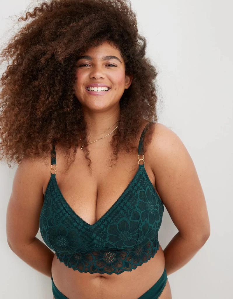 商品Aerie|Aerie Snow Angel Lace Padded Bralette,价格¥121,第4张图片详细描述