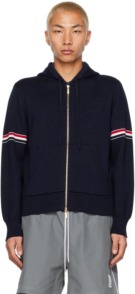 商品Thom Browne|Navy Striped Hoodie,价格¥10946,第1张图片