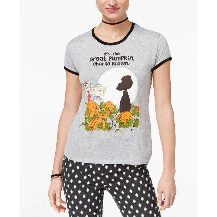 商品Mighty Fine|Juniors' Charlie Brown Ringer Graphic T-Shirt,价格¥39,第1张图片