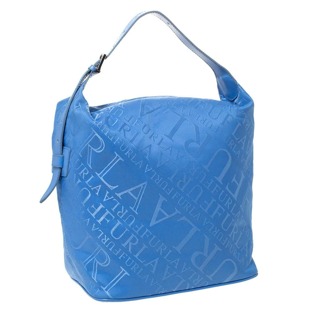 商品[二手商品] Furla|Furla Blue Nylon and Leather Hobo ,价格¥797,第3张图片详细描述