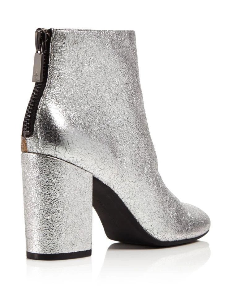 商品Kenneth Cole|Women's Cassandra Leather Two-Tone Metallic Block Heel Booties - 100% Exclusive,价格¥636,第4张图片详细描述