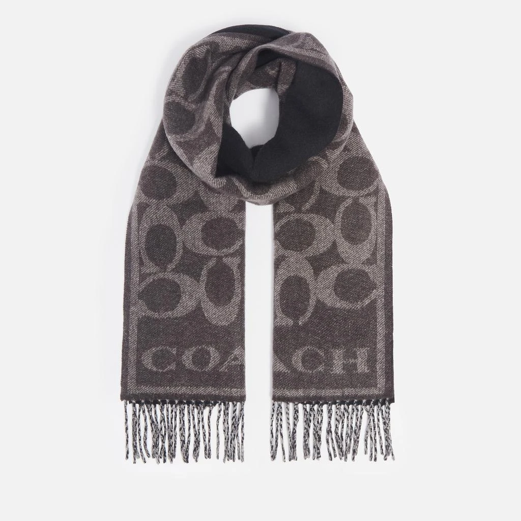 商品Coach|Coach Eve Signature C Reversible Muffler Cashmere-Jacquard Scarf,价格¥2405,第1张图片