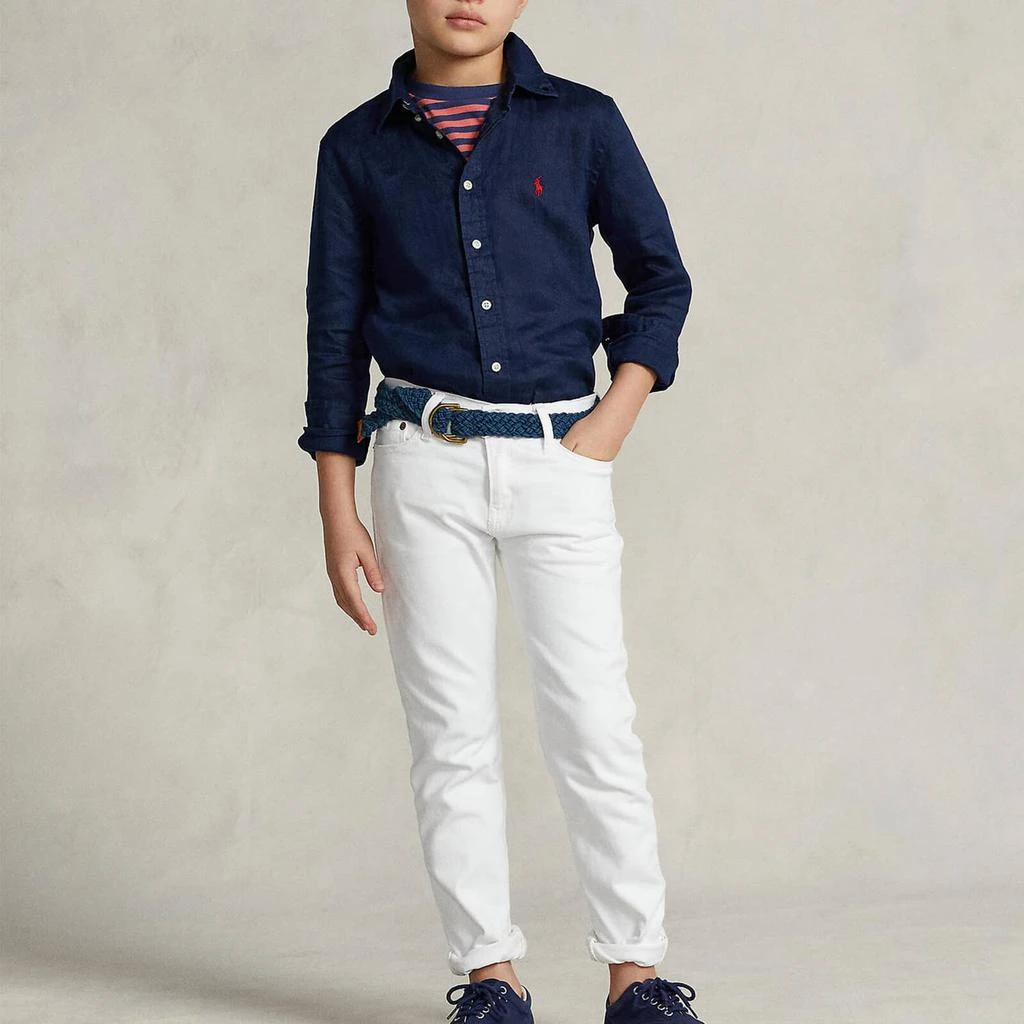 商品Ralph Lauren|Polo Ralph Lauren Boys' Linen Sport Shirt,价格¥302,第4张图片详细描述